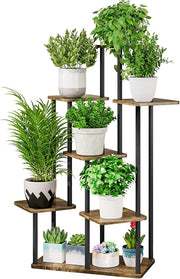 AZERPIAN Plant Stand 7 Tier Indoor Metal Flower Shelf for Multiple Plants Corner
