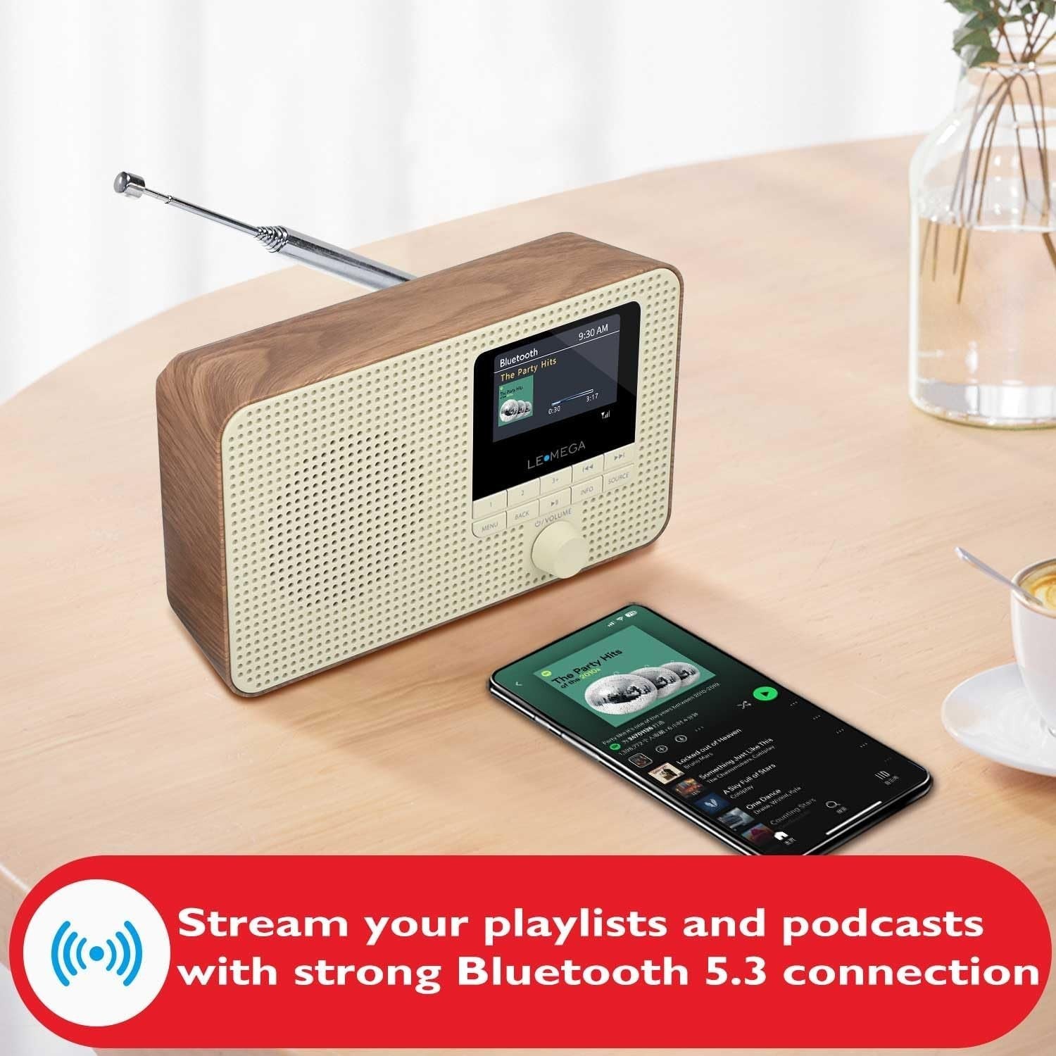 Internet Radio DAB+ Bluetooth WiFi 60 Presets Colour Display