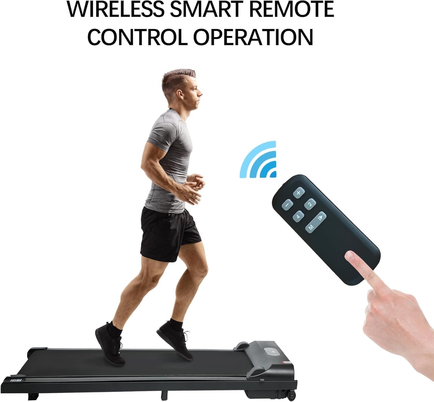Under Desk Treadmill 2.5HP Walking Pad 1-8km/h Foldable Home Fitness