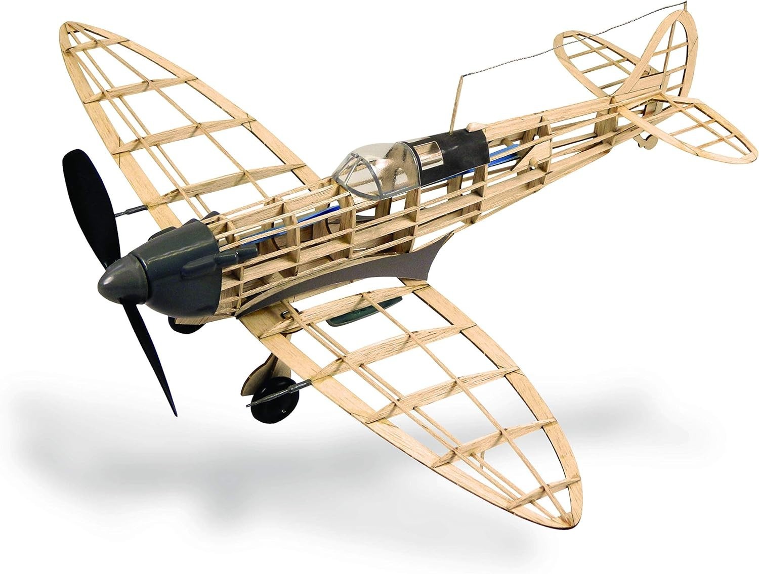 Supermarine Spitfire Balsa Wood Model Kit 1:16 Scale Warplane Build Set