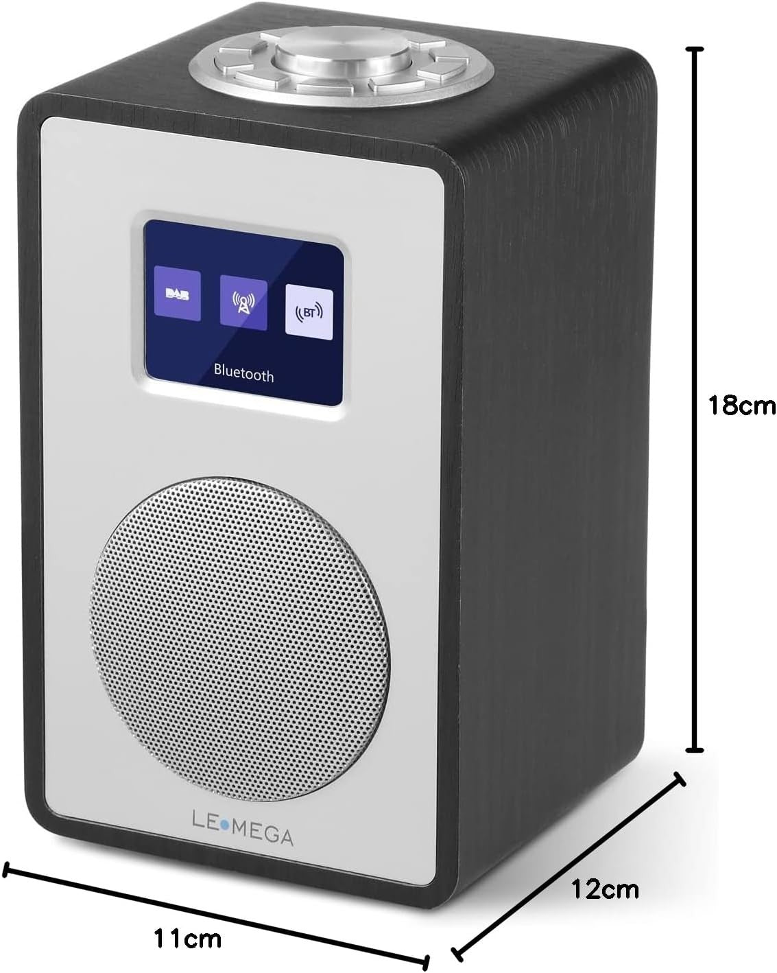 DAB DAB+ FM Digital Bluetooth Dual Alarm Wooden Effect Display