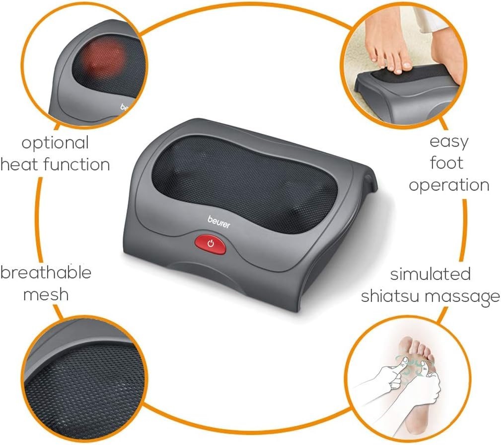 Shiatsu Foot Massager w/ Heat Reflexology Kneading Electric