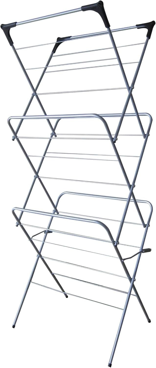 3 Tier Foldable Clothes Airer Large Laundry Drying Rack Indoor Outdoor