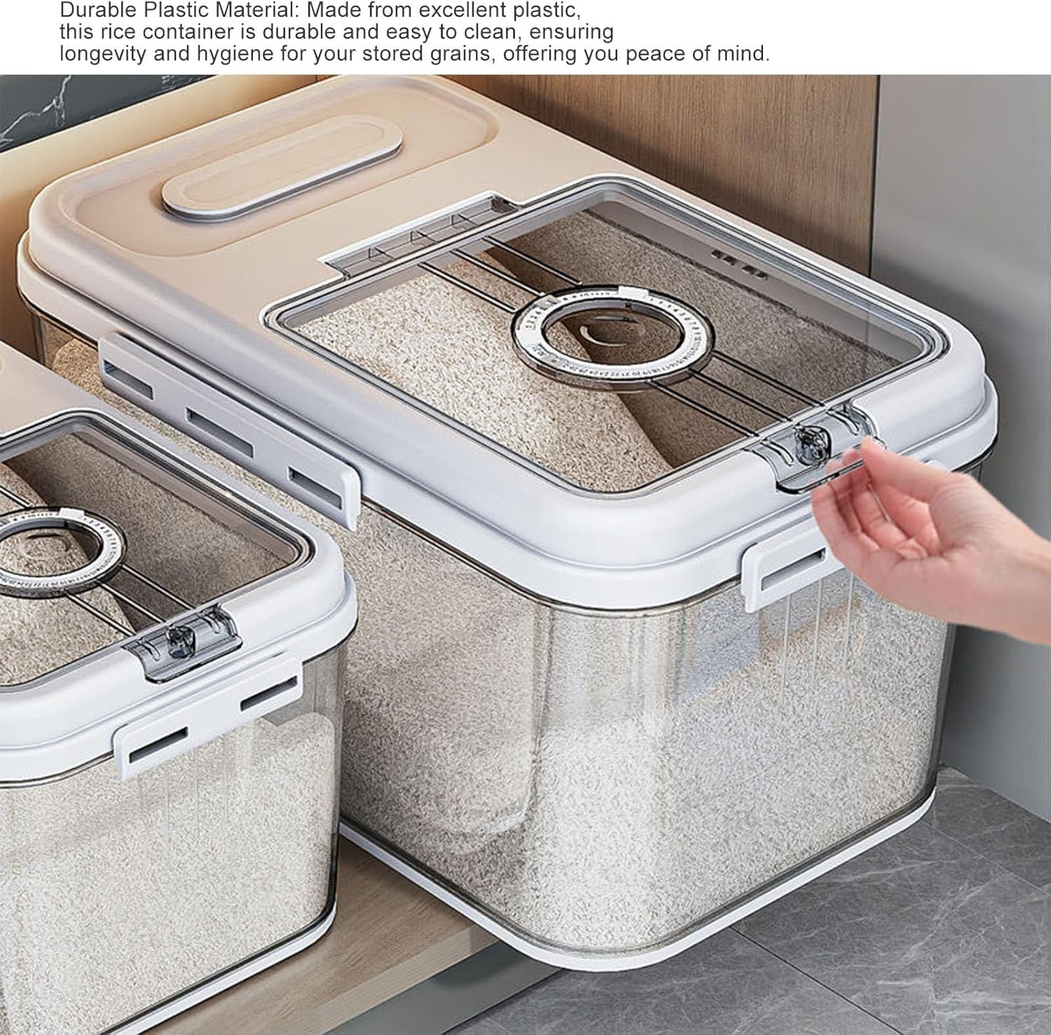 7.5KG Rice Storage Container Airtight w Magnetic Lid