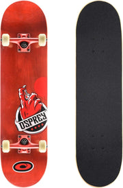 31" Double Kick Trick Skateboard Maple Deck ABEC7 PU Wheels Beginner Kids Skate
