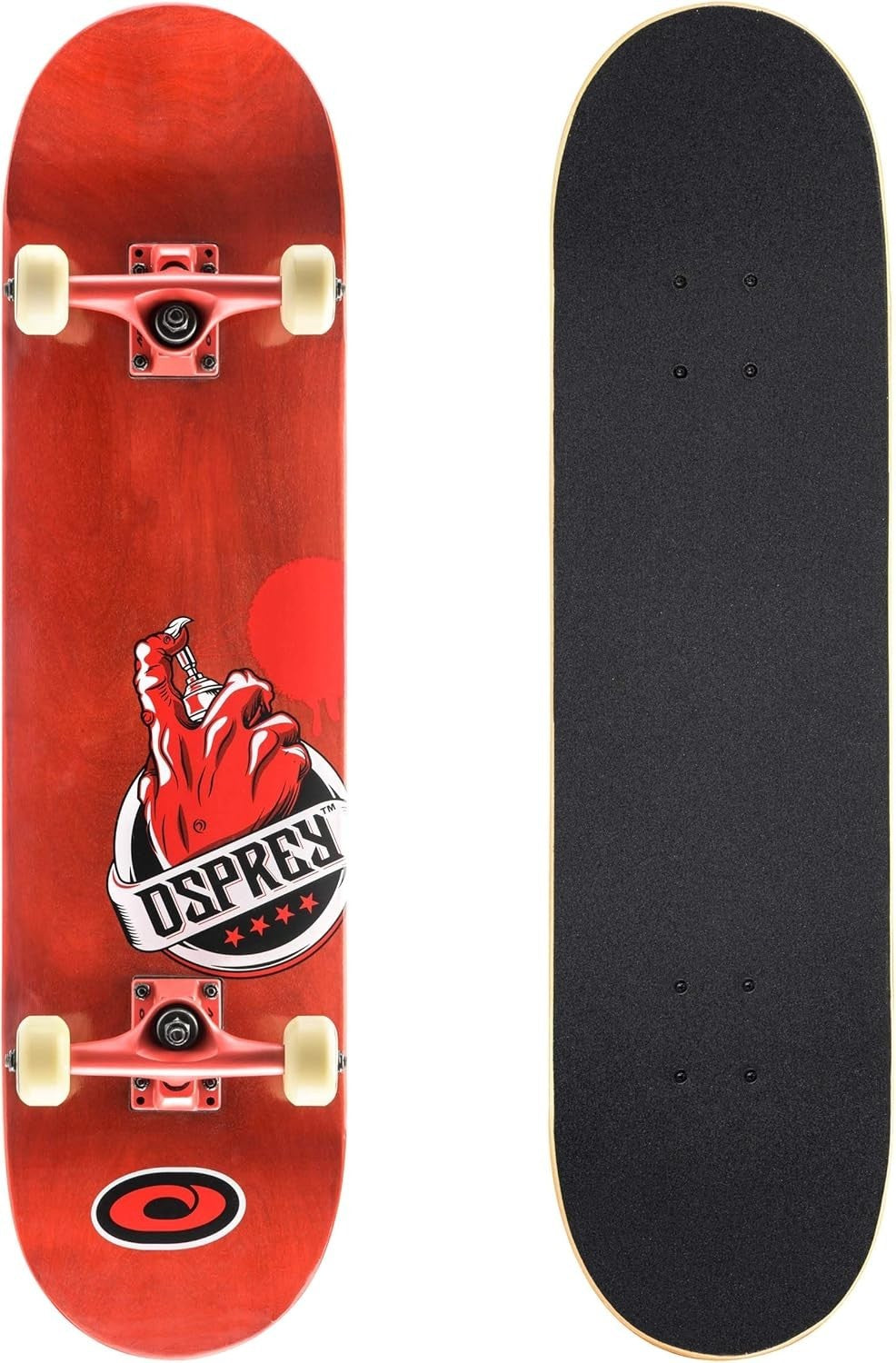 31" Double Kick Trick Skateboard Maple Deck ABEC7 PU Wheels Beginner Kids Skate