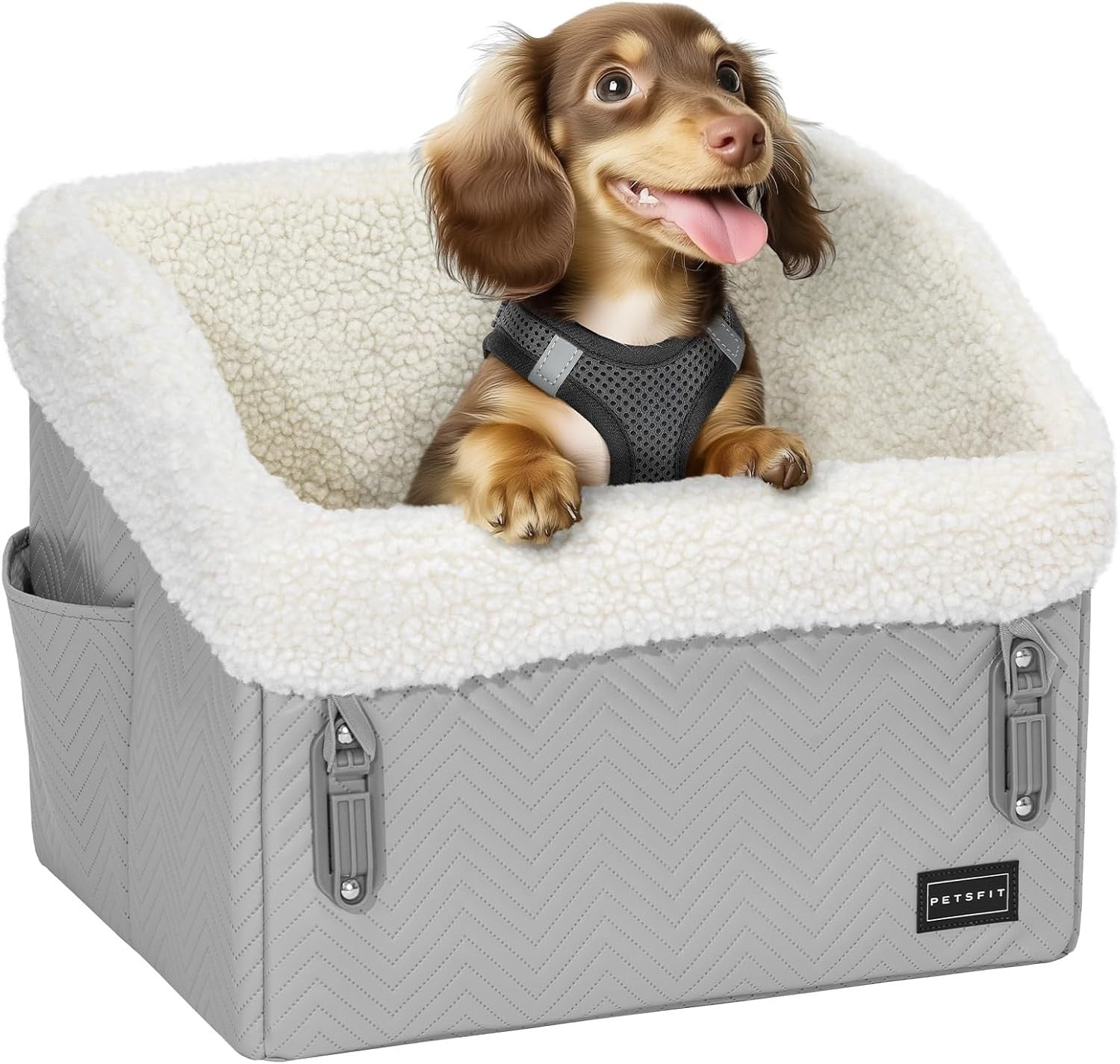 Dog Car Seat Booster Waterproof Pet Travel Bed Safety Harness 30lb