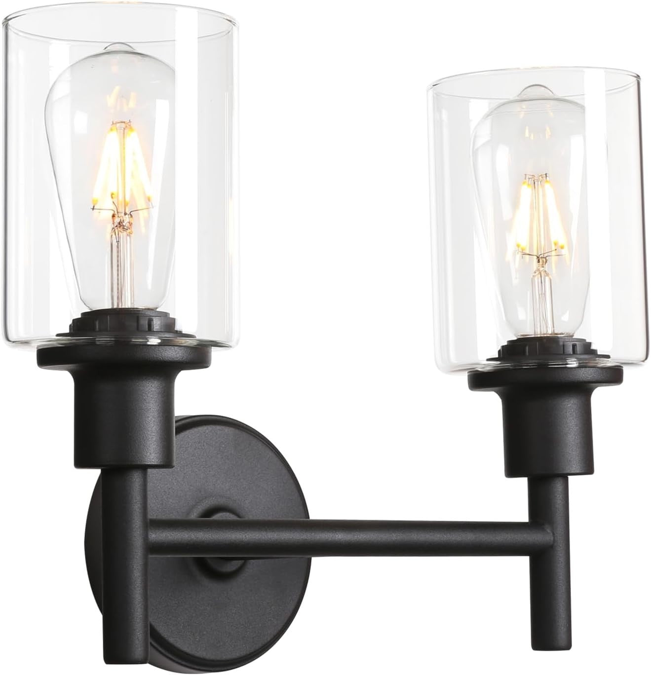 Industrial Glass Wall Lights Double Head E27 Sconce Loft Retro Modern