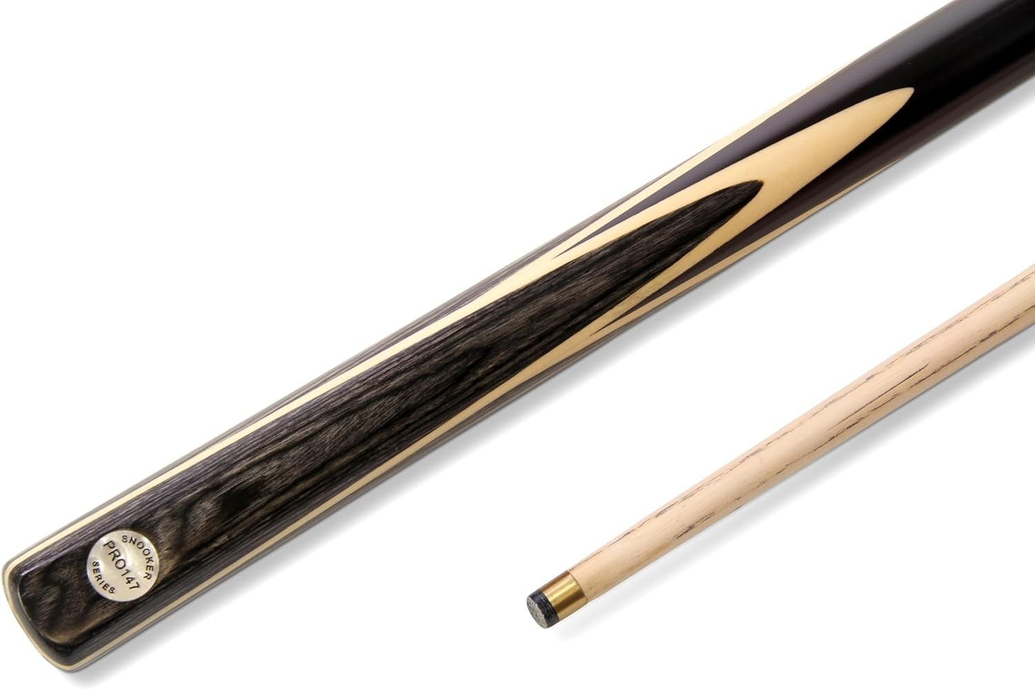 57in Ash Snooker Pool Cue 2 Piece Centre Joint 9.5mm Tip Pro