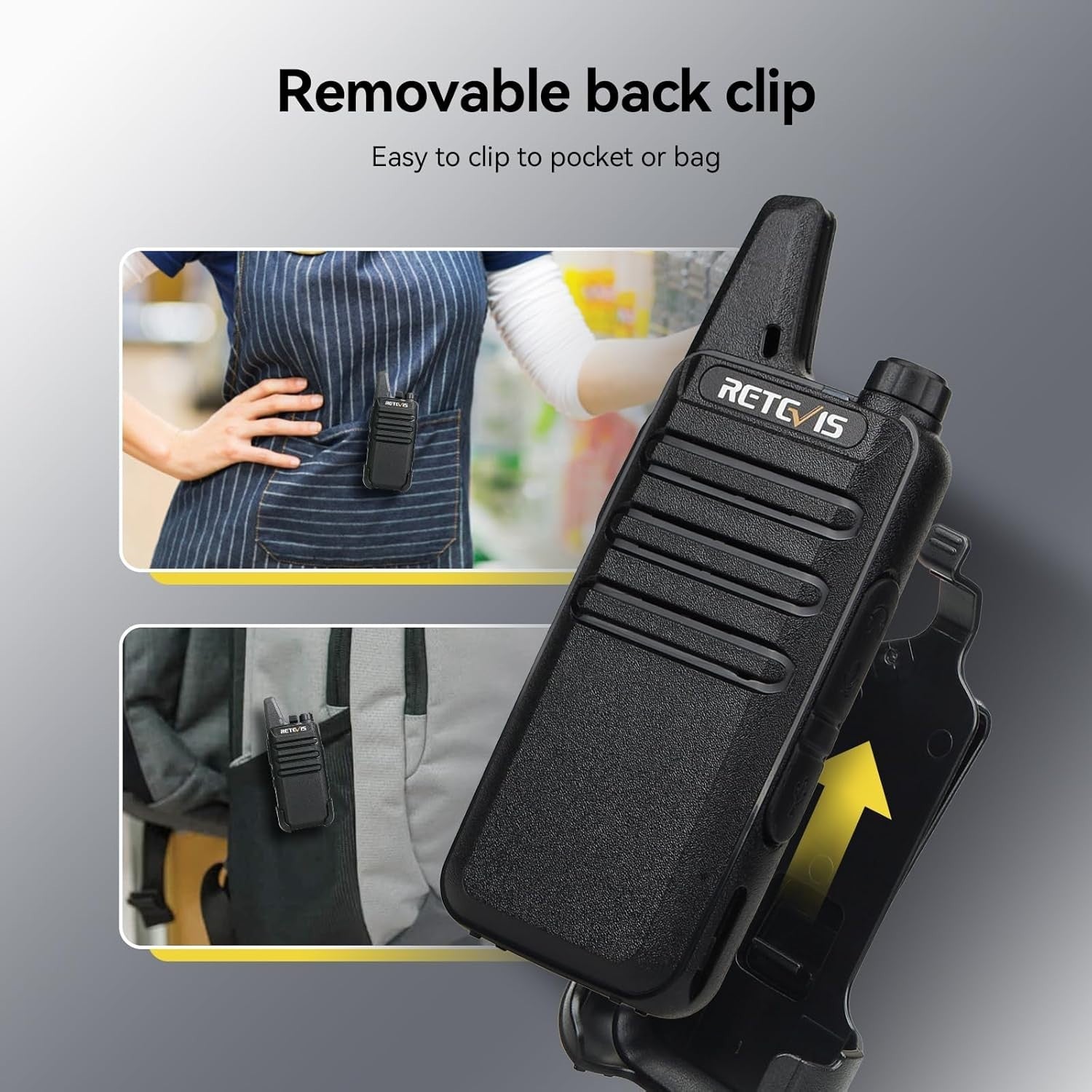 Mini Rechargeable Walkie Talkies VOX PMR446 Portable Radio 4 Pack