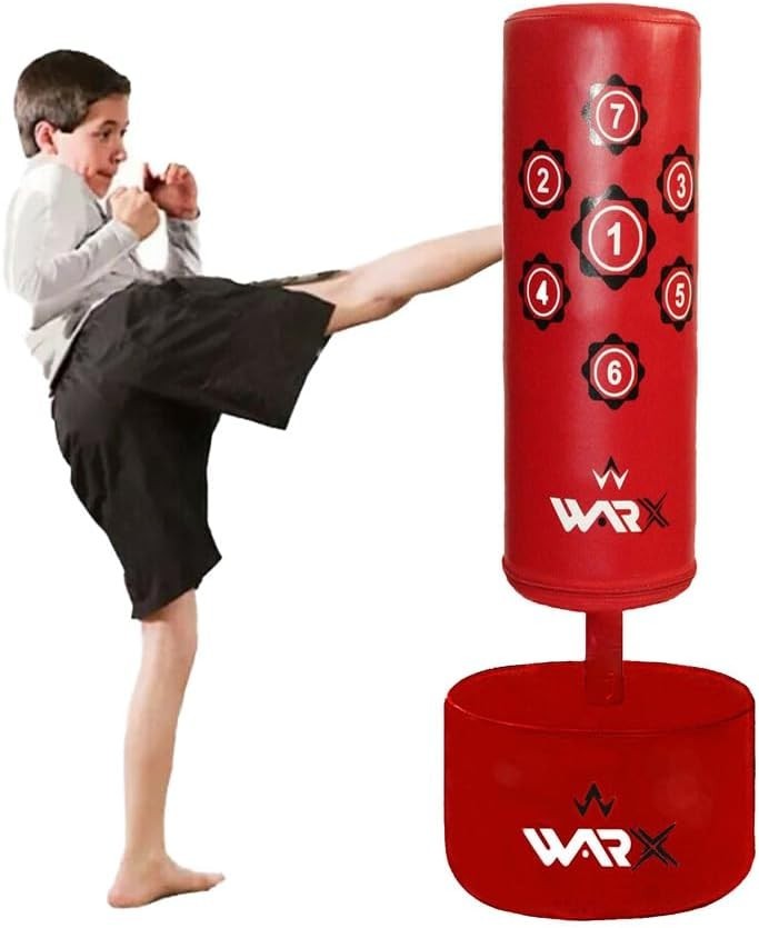 Junior Boxing Punch Bag Set 3ft–4ft Free Standing Kids Training Kit