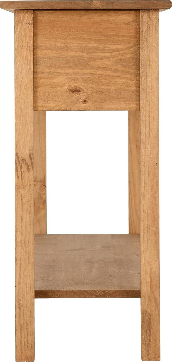 Rustic 3 Drawer Console Table with Shelf – Slim Entryway Storage Unit