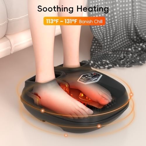 Shiatsu Foot Massager with Heat, Remote, Kneading, Vibration & Air Compression