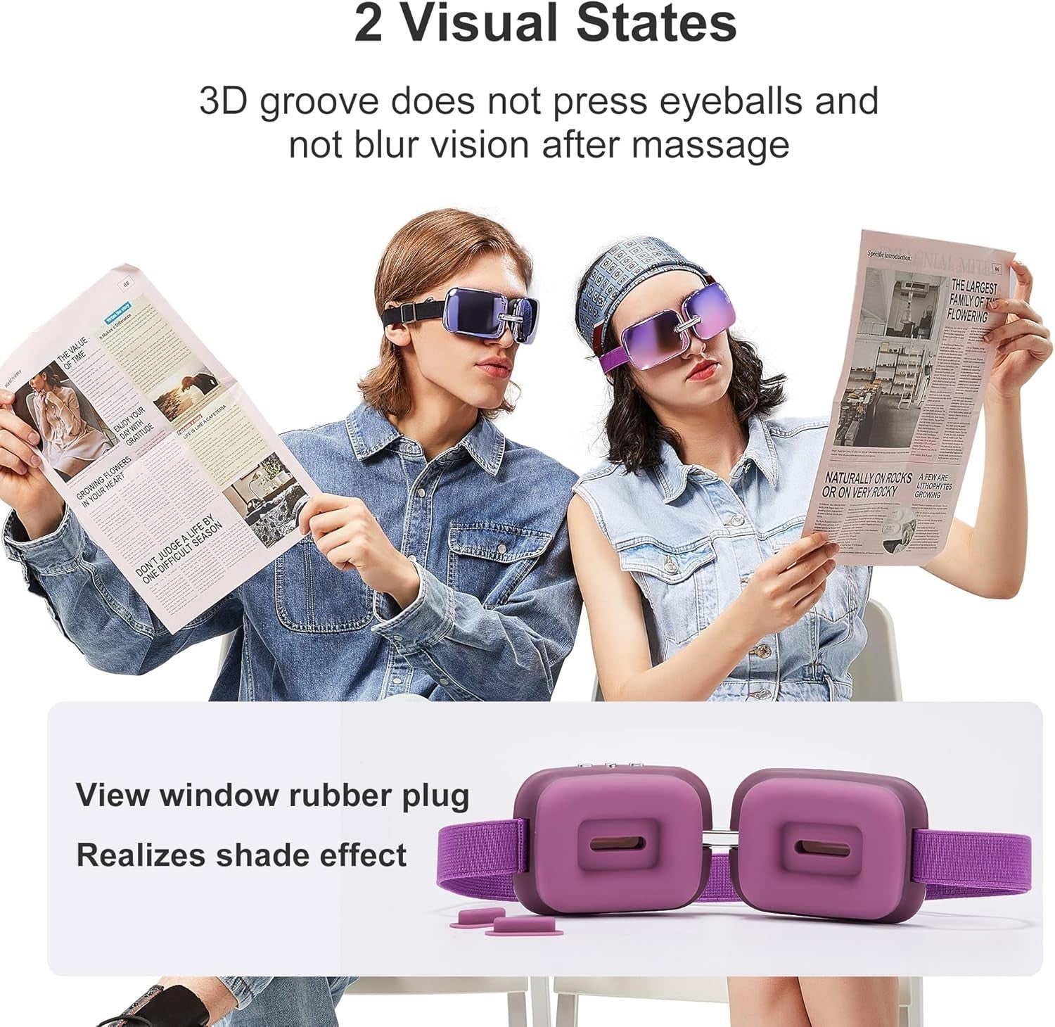 Mini Heated Eye Massager 4 Modes Vibration Portable