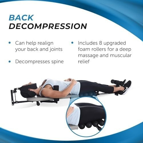 Inline Back Stretch Bench Cervical Traction Up to 250lb