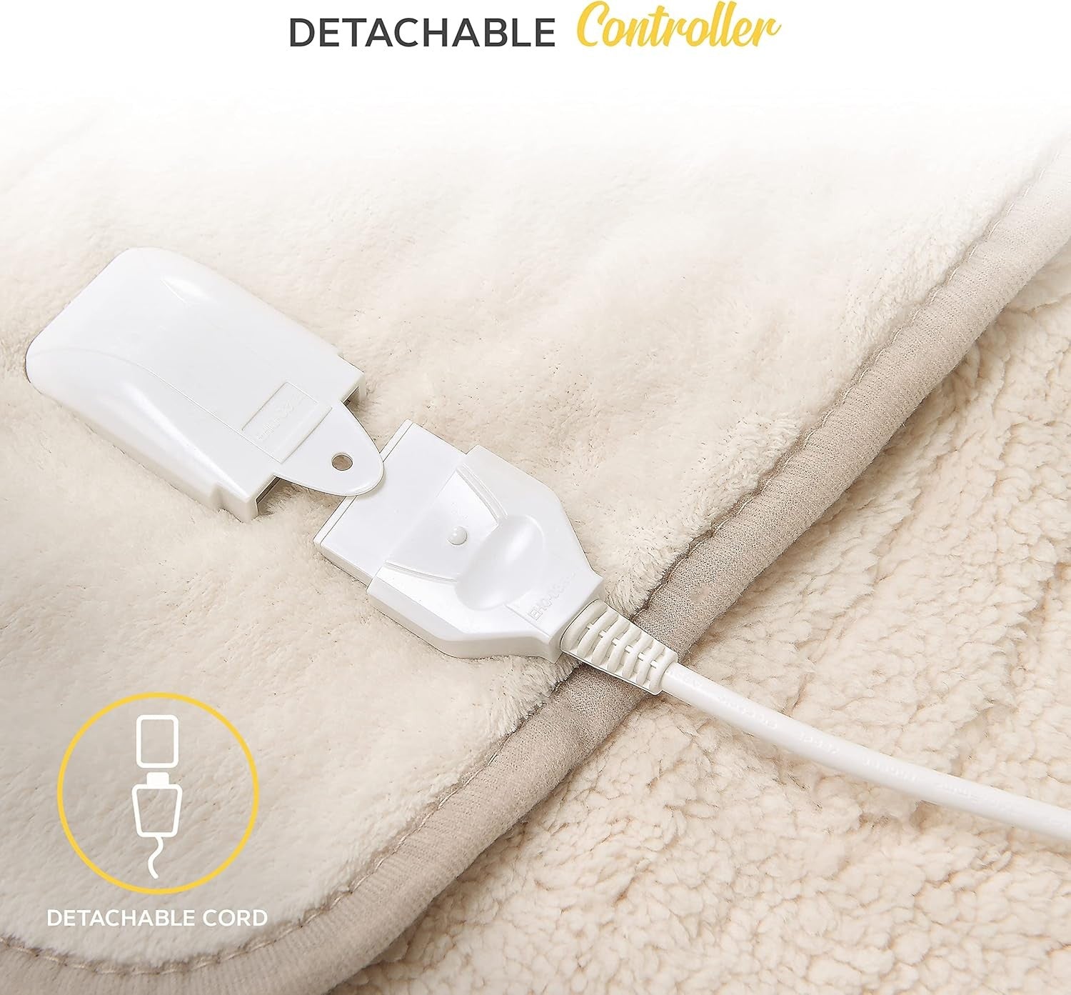 King Electric Heated Blanket 180x200cm 9 Heat Settings Washable
