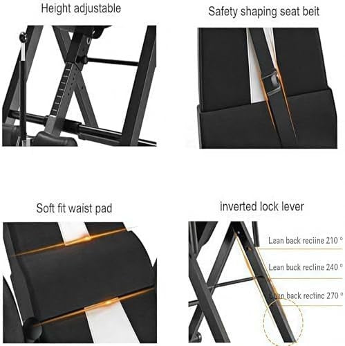 Adjustable Foldable Inversion Table Heavy Duty Back Pain Relief