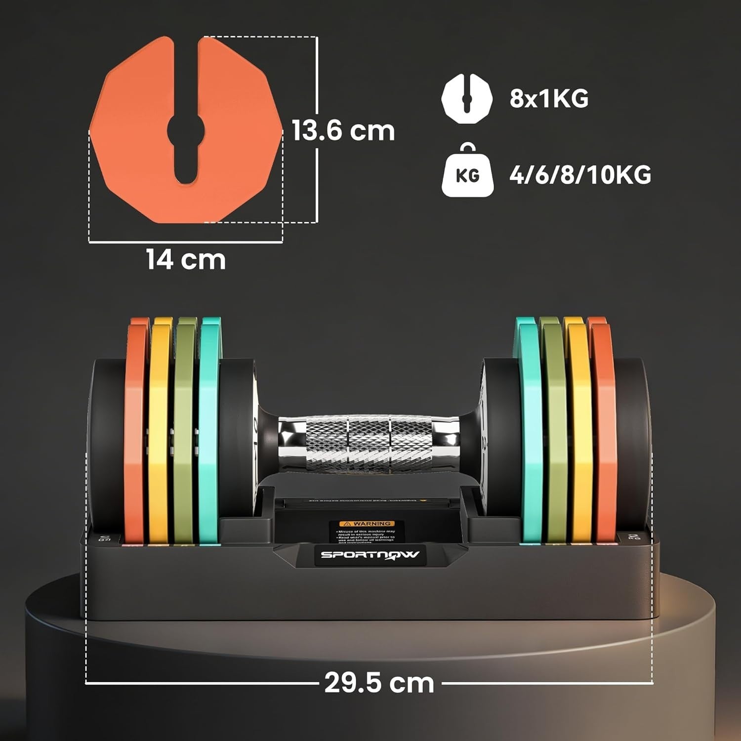 Adjustable Dumbbell Set Pair 2–10kg Quick Twist Non-Slip Space Saving