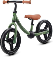 Kids Balance Bike 12in No Pedal Bicycle Adjustable Seat Bell Green