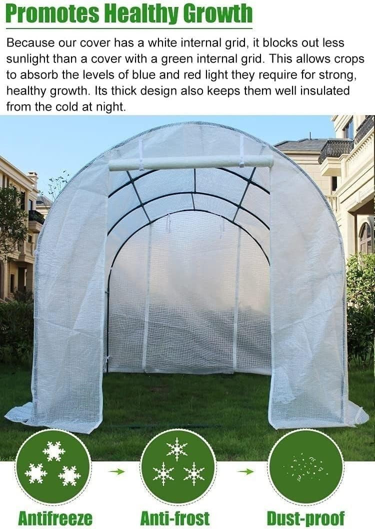 Extra Large Garden Polytunnel Greenhouse Heavy Duty Steel Frame Grow Tent 5x2x2m