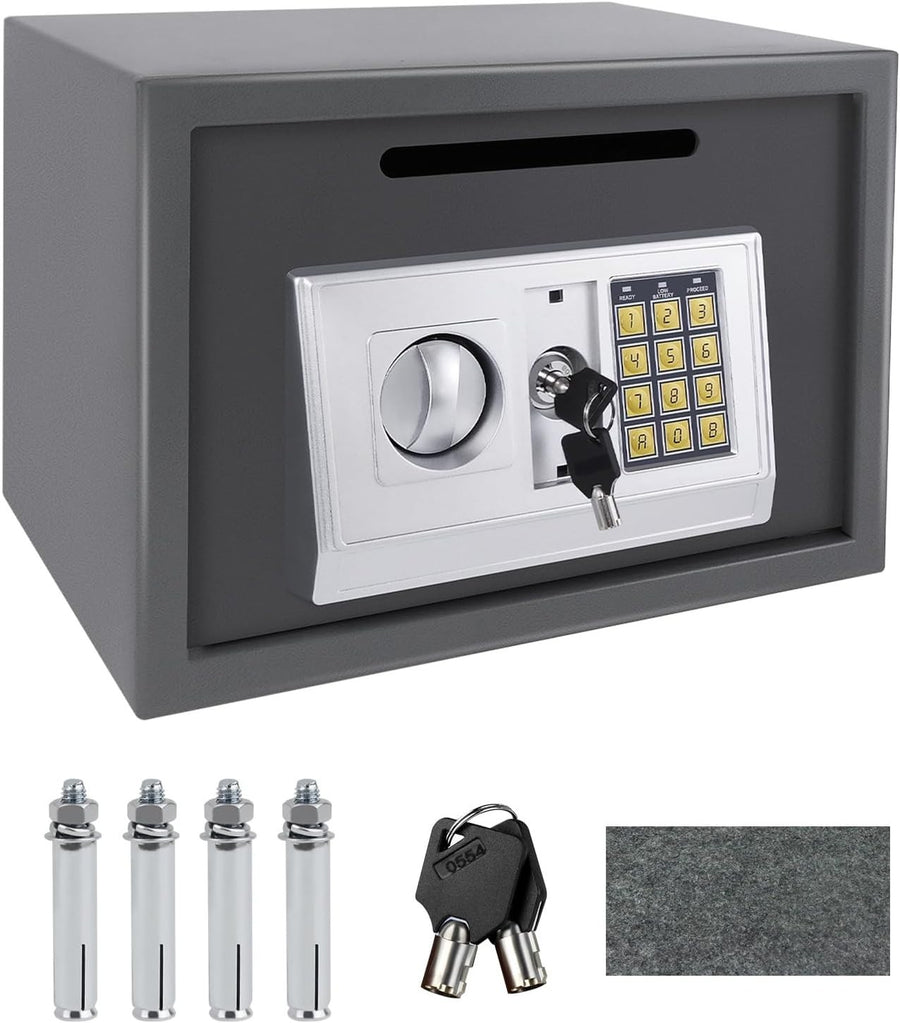 16L Home Security Safe Digital Keypad Lock Box Cash Document Safe