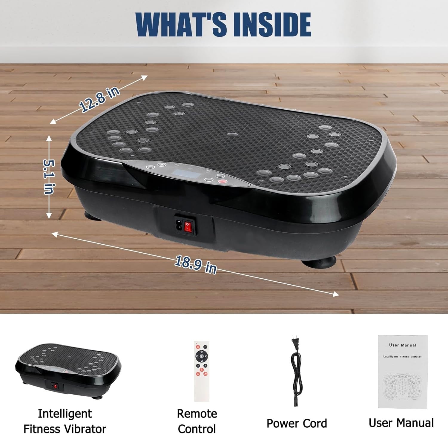 Compact Vibration Plate Fitness Platform Full Body Home Workout 330lb