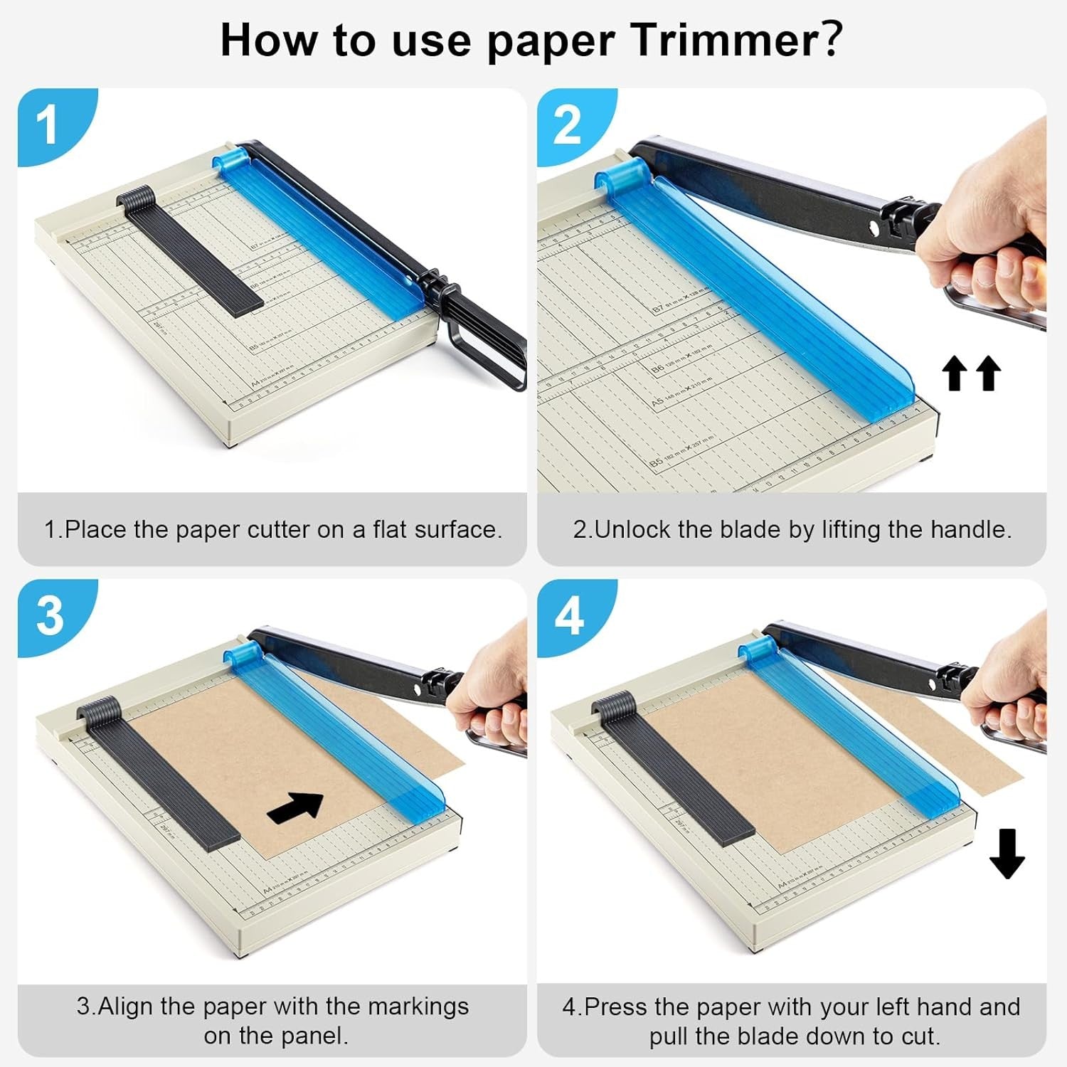 A4 Paper Cutter Guillotine Trimmer 12 Inch Precision Scrapbook Craft Tool