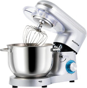 6.2L 1400W Tilt-Head Stand Mixer with Dough Hook Whip & Beater Stainless Steel