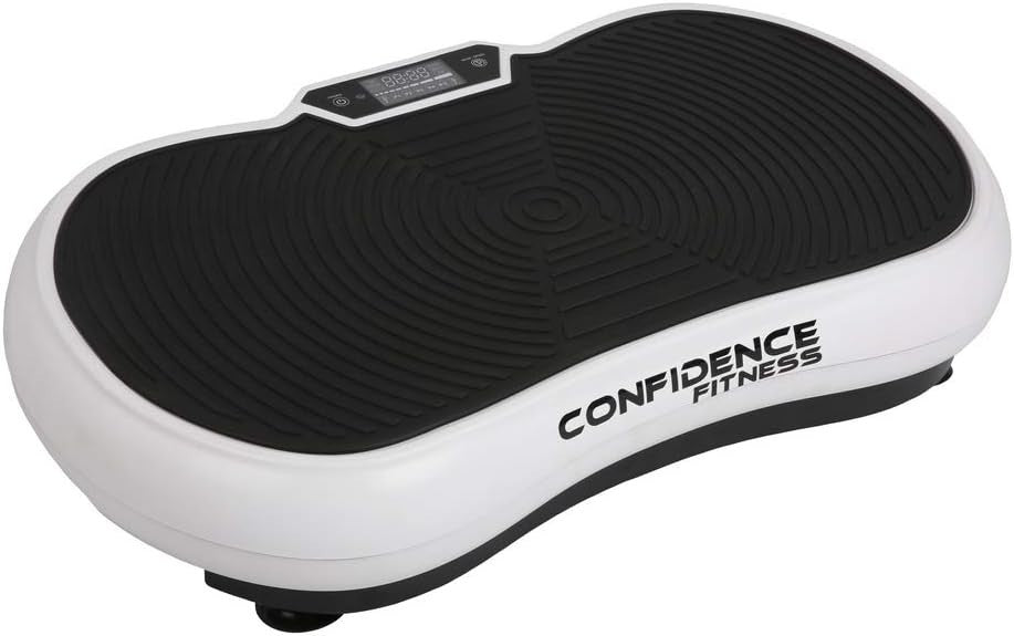 White Vibration Plate Exercise Machine 180 Speeds Full Body Workout