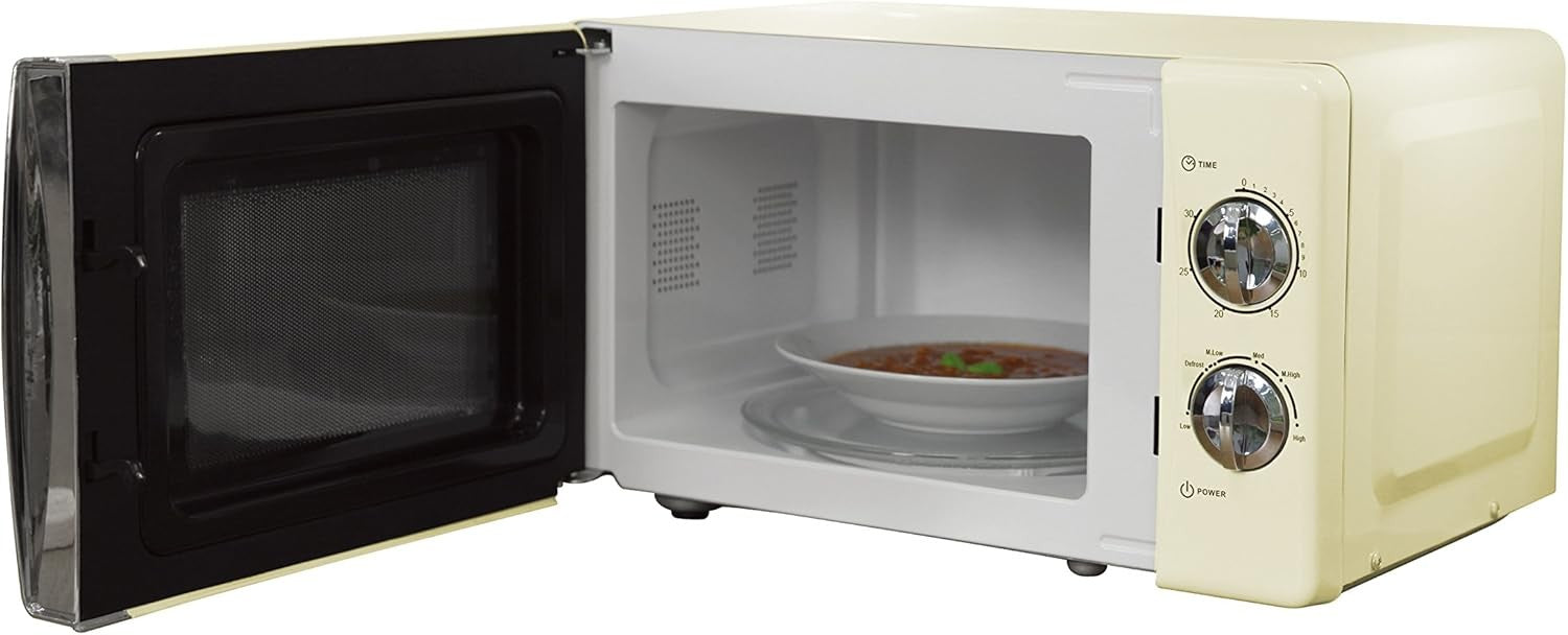 Russell Hobbs 17L Microwave 700W & 1.7L 3000W Fast Boil Kettle Cream