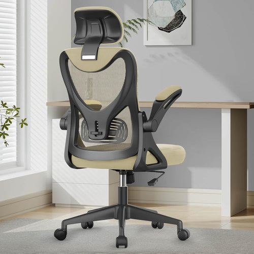 Ergonomic Mesh Office Chair High Back Adjustable Lumbar Support Flip-Up Arms