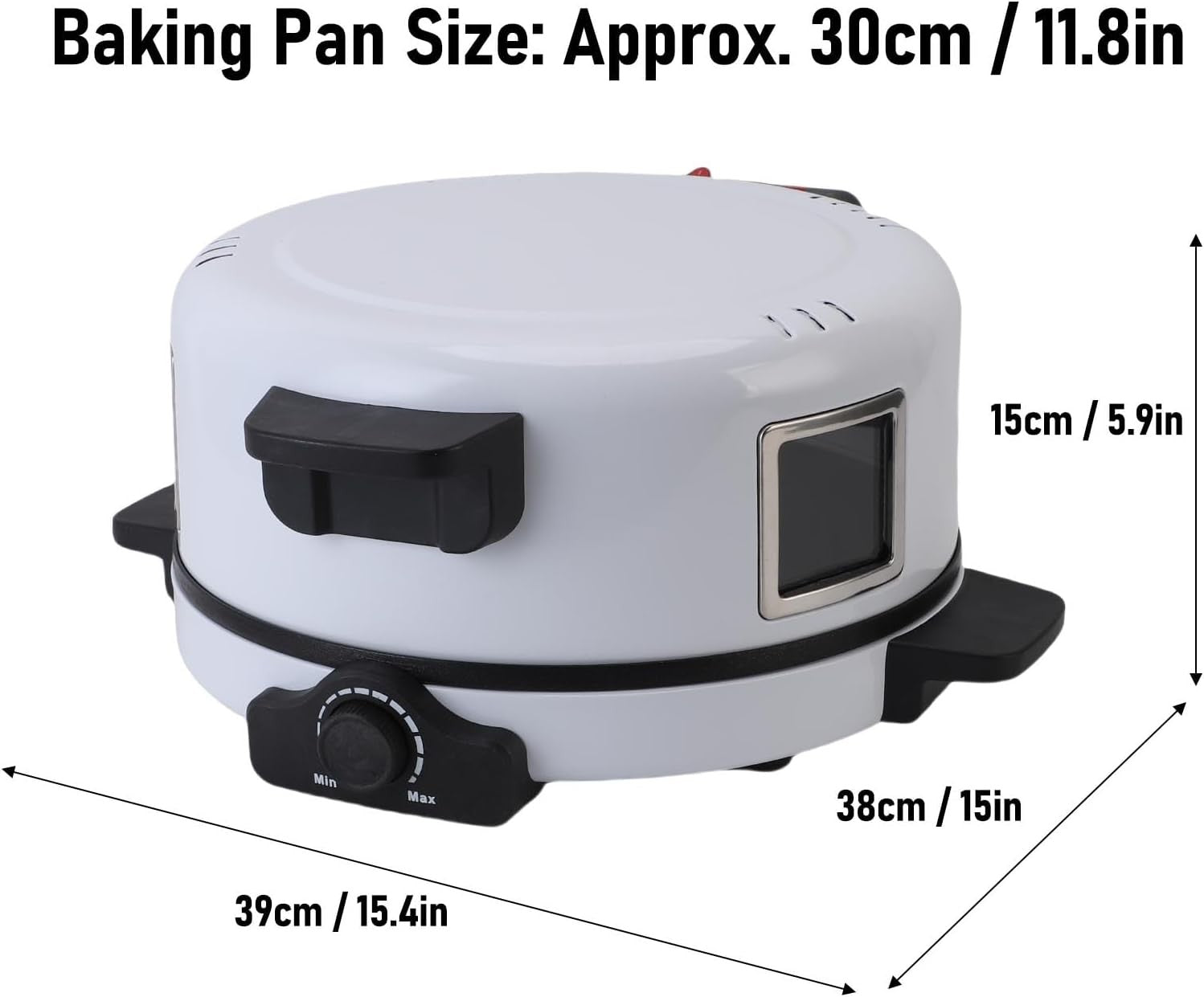 Electric Pizza Oven 2000W | 12" Nonstick Plate 440°C Fast Heat Countertop