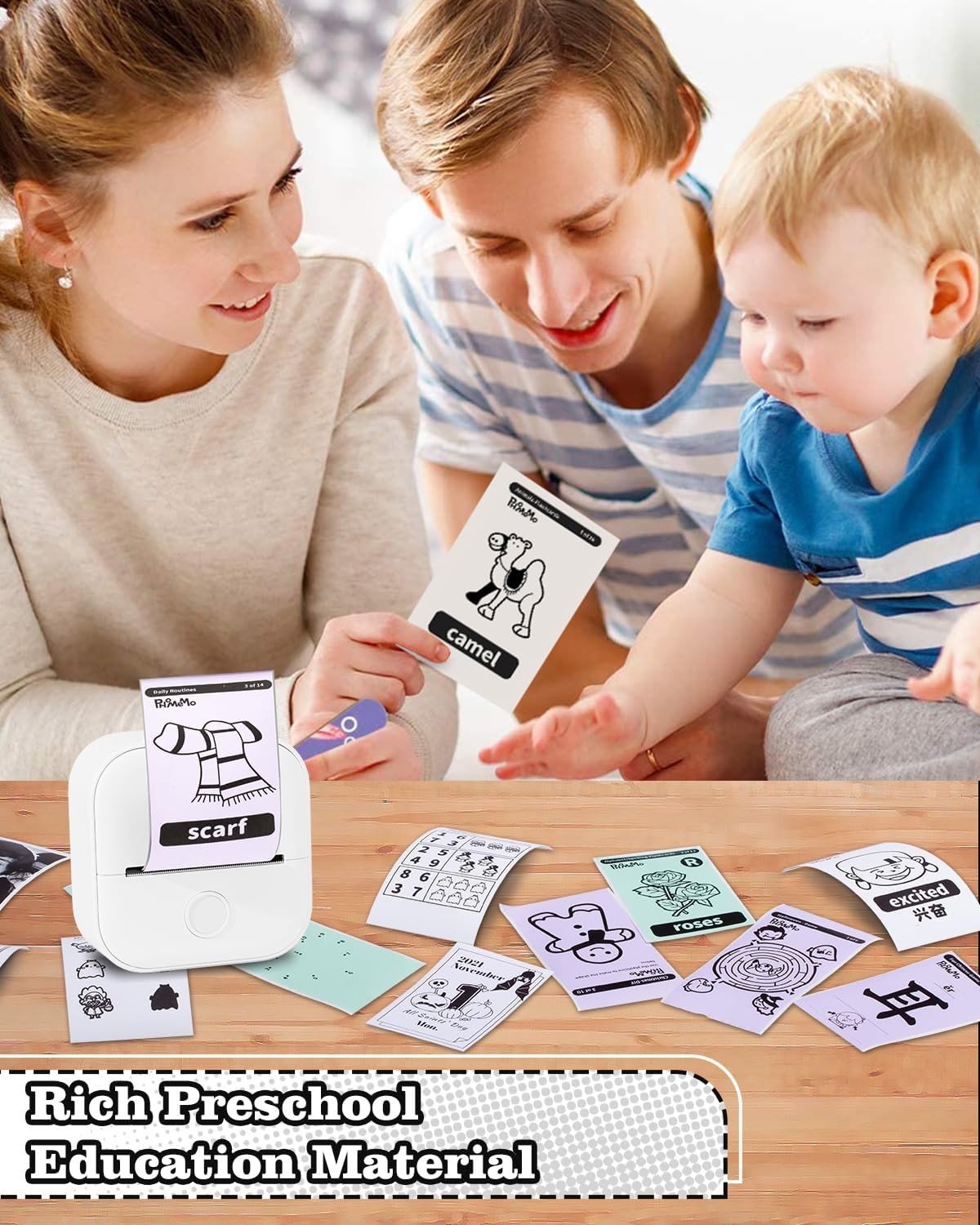 Mini Bluetooth Thermal Sticker Printer Inkless Photo Label Maker