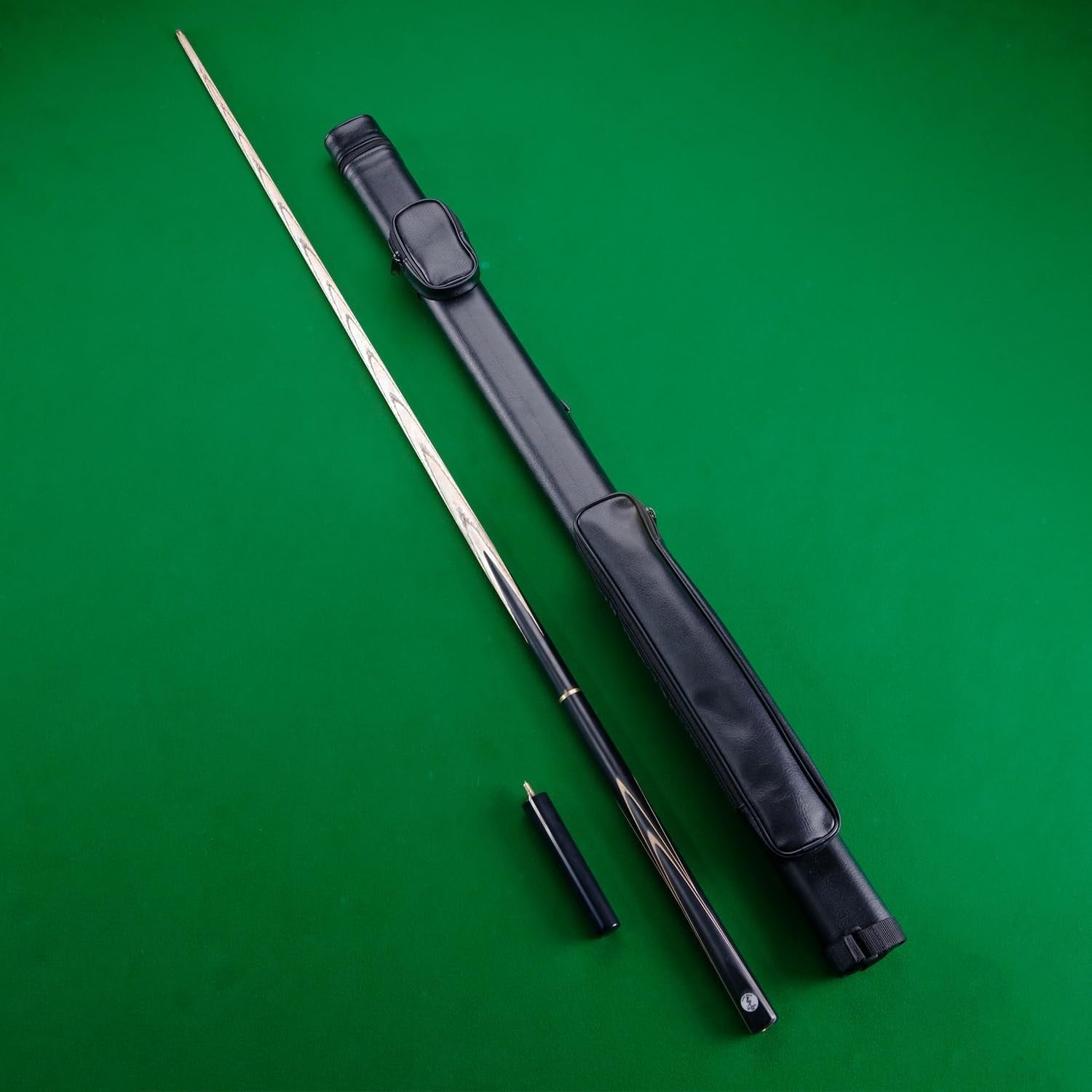 3/4 Cut Snooker Pool Cue 57" 9.5mm Tip Extension Case Wood Choice