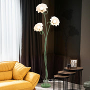 LED Flower Floor Lamp for Living Room, Adjustable 3-Light Reading Lamp