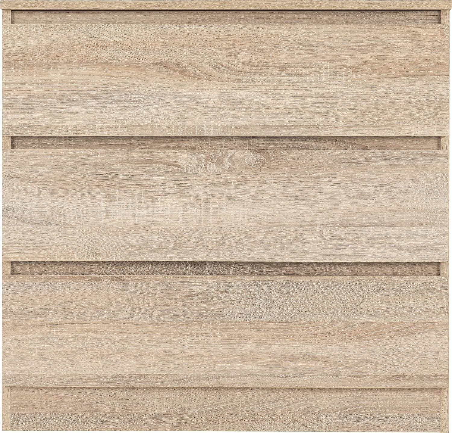 Sonoma Oak 3 Drawer Chest Storage Cabinet Wall Mount Bedroom Organizer