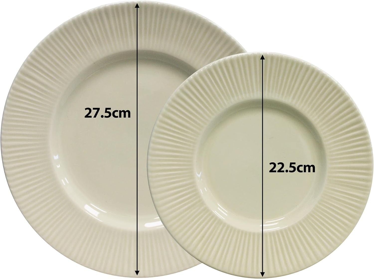 12pc Earthenware Dinner Set Plates Bowls Microwave Dishwasher Safe Service for 4