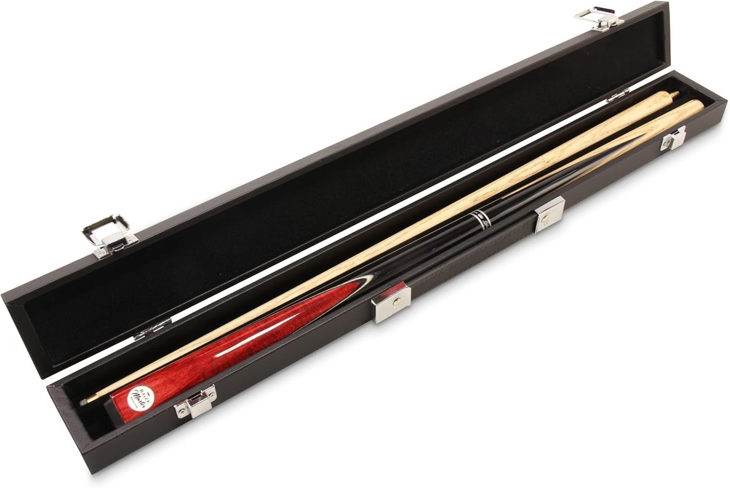 42in Junior Snooker Pool Cue 2pc Ash 9.5mm Tip Kids Case Set