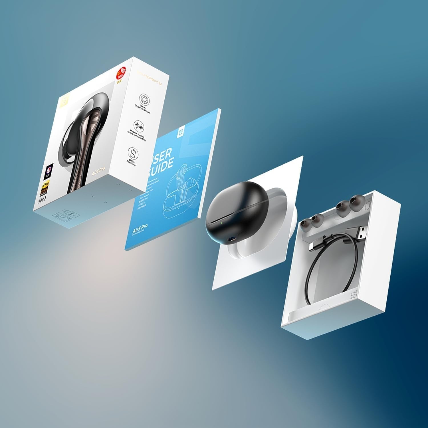 Hi-Res Bluetooth 5.4 Earbuds LDAC aptX Lossless ANC 37H Wireless Audio