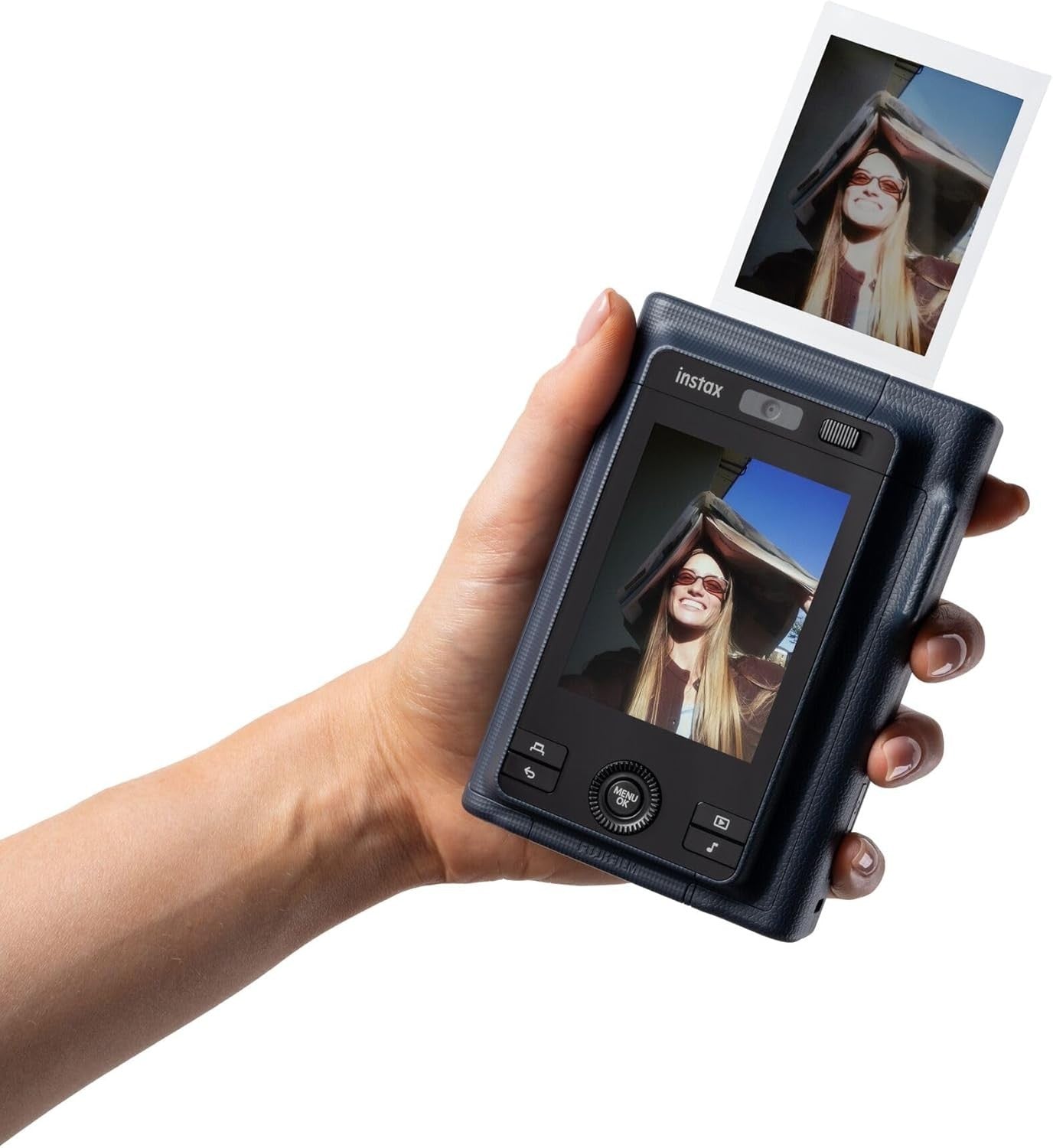 Hybrid Instant Camera Photo Printer LCD Screen Bluetooth Midnight