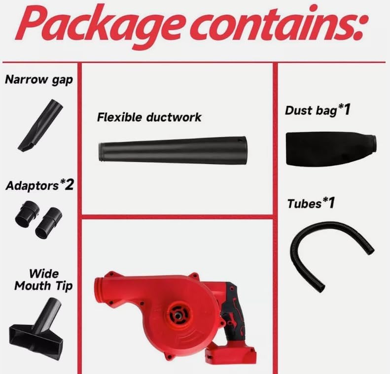 Cordless Leaf Blower Vacuum 2-in-1 120MPH 20000RPM Handheld Garden Cleaner