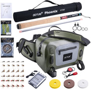 12ft Tenkara Fishing Rod Kit Carbon Fibre Cork Handle Waist Pack Set
