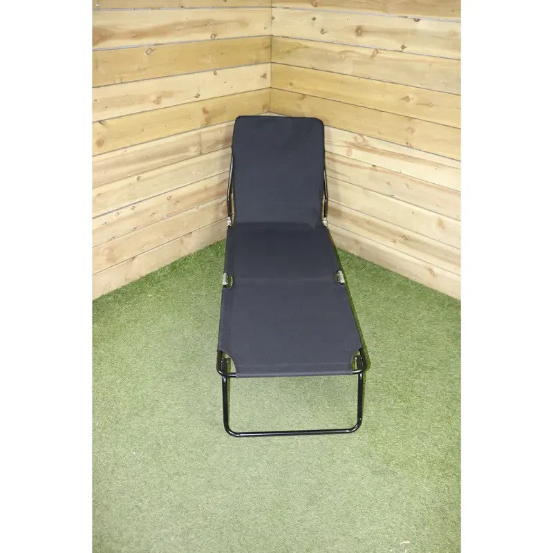 Reclining Garden Sun Lounger Chair – Folding Outdoor Patio Bed 120kg