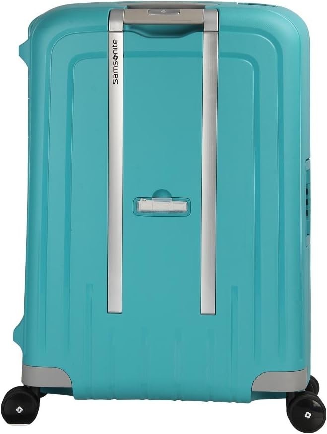 69cm Aqua Blue Medium Check In Suitcase Hard Shell TSA Lock Spinner 79L