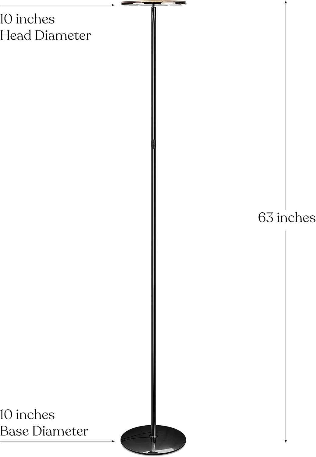 LED Torchiere Floor Lamp Super Bright Dimmable Uplight Modern Standing Light