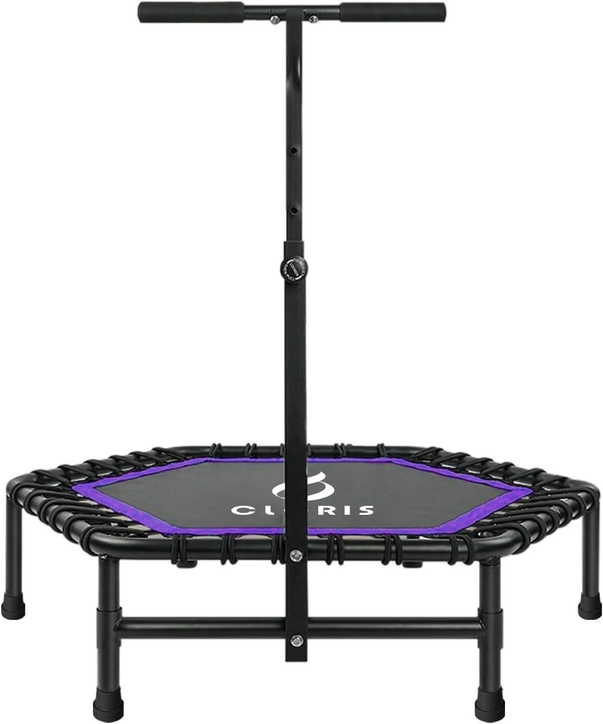 45in Springless Fitness Rebounder Adjustable Handle Quiet Indoor