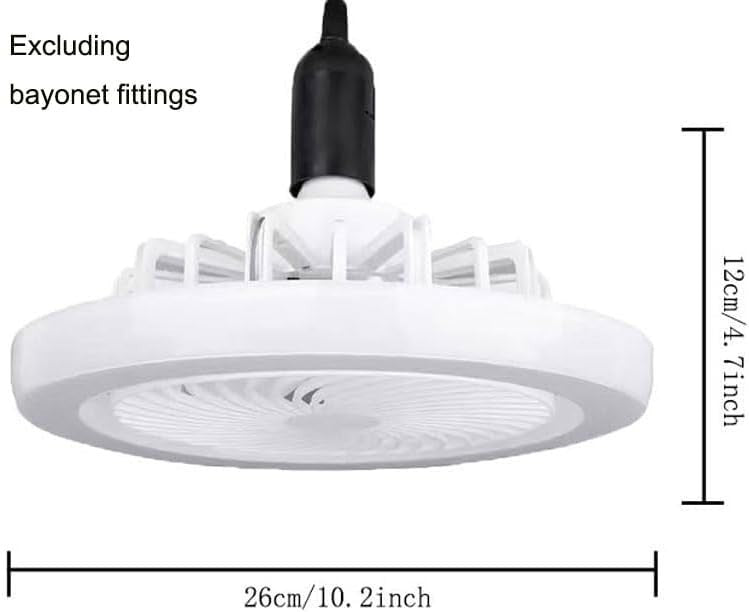 LED Ceiling Fan Light, 3 Speeds, 3 Color Modes, White