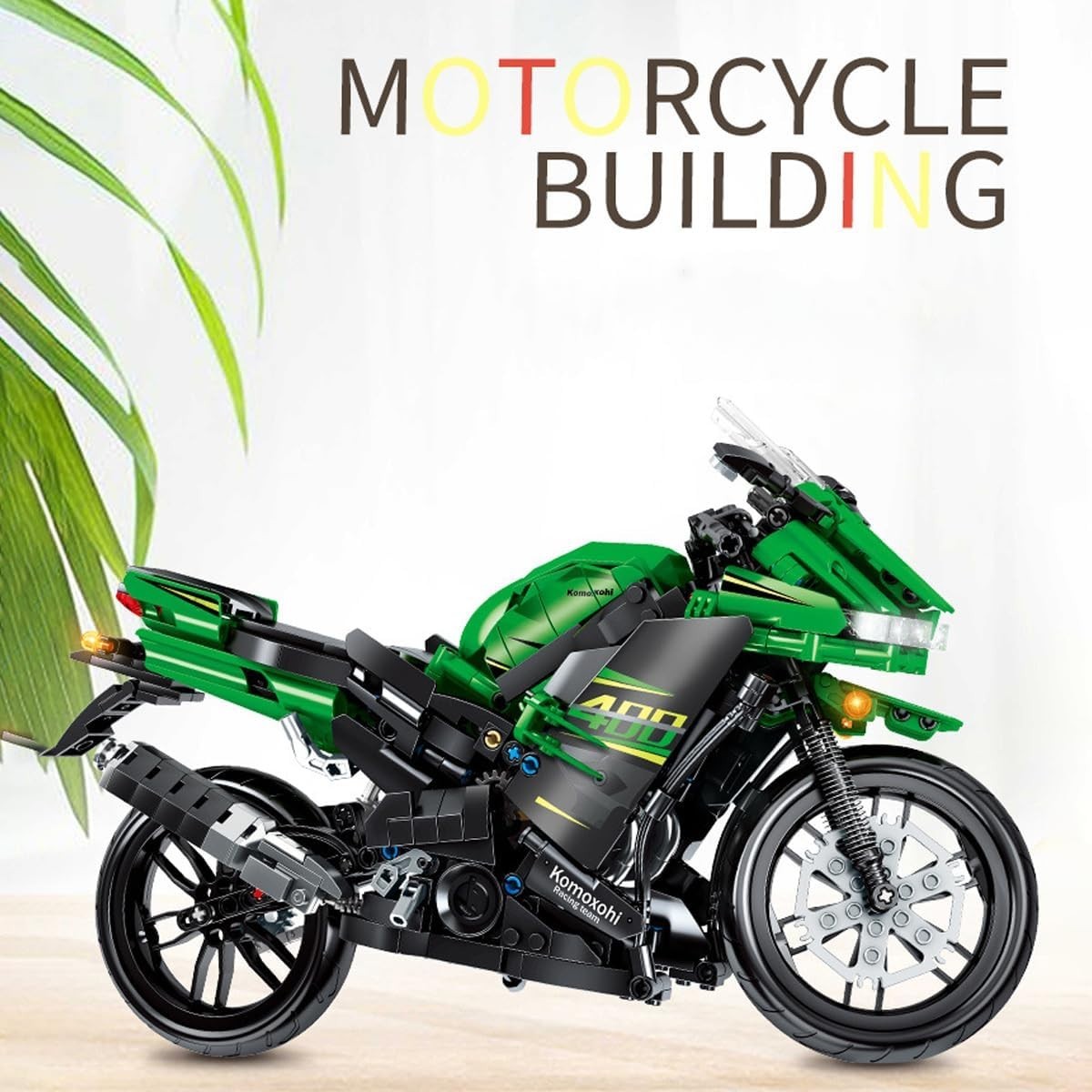862 Pcs Motorcycle Model Kit, Realistic Design, Easy Build for Kids & Adults