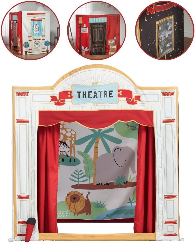 Kids Puppet Theatre Play Tent Indoor Outdoor Large Pretend Playhouse