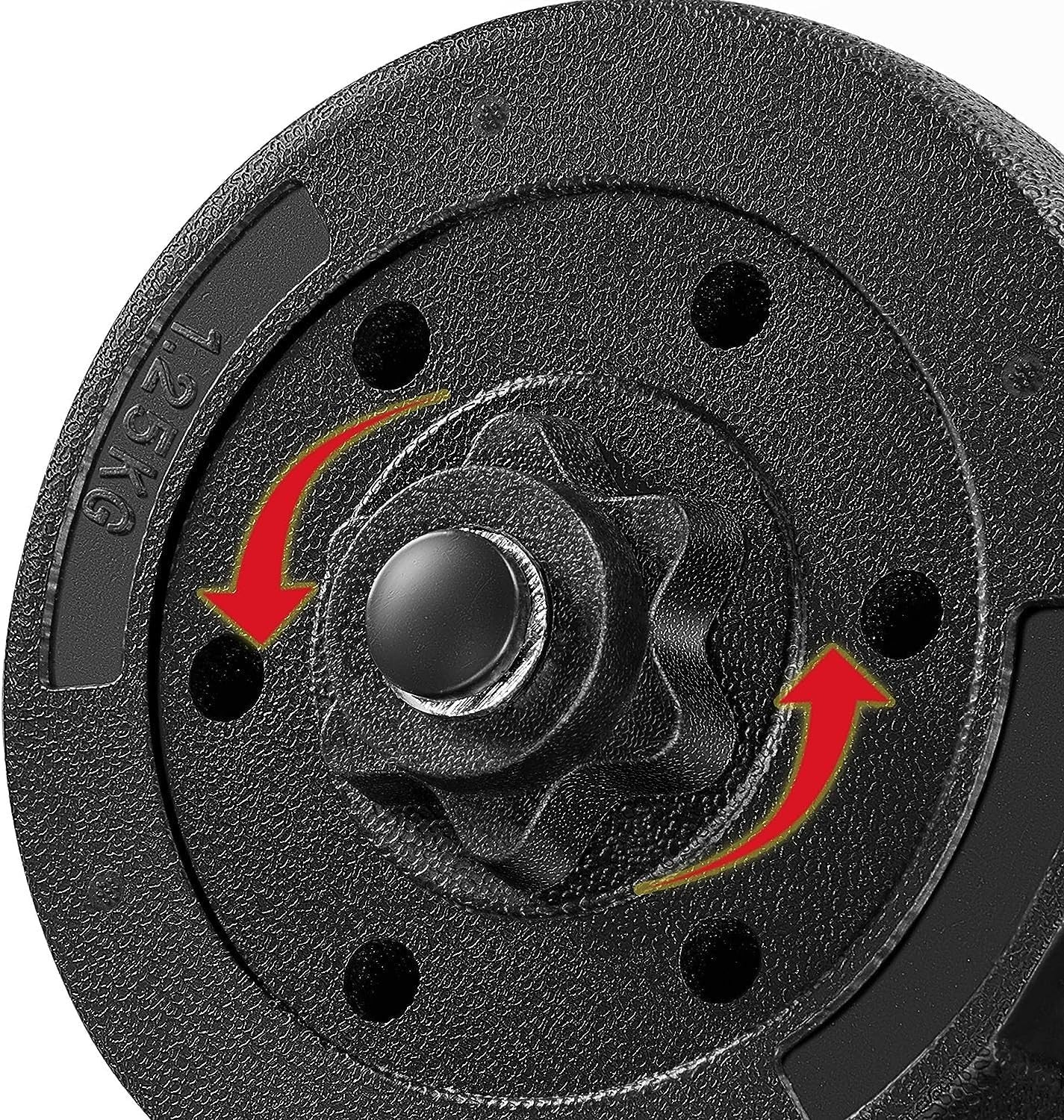 30KG Adjustable Dumbbells Pair Spinlock Anti-Slip Home Gym Weights